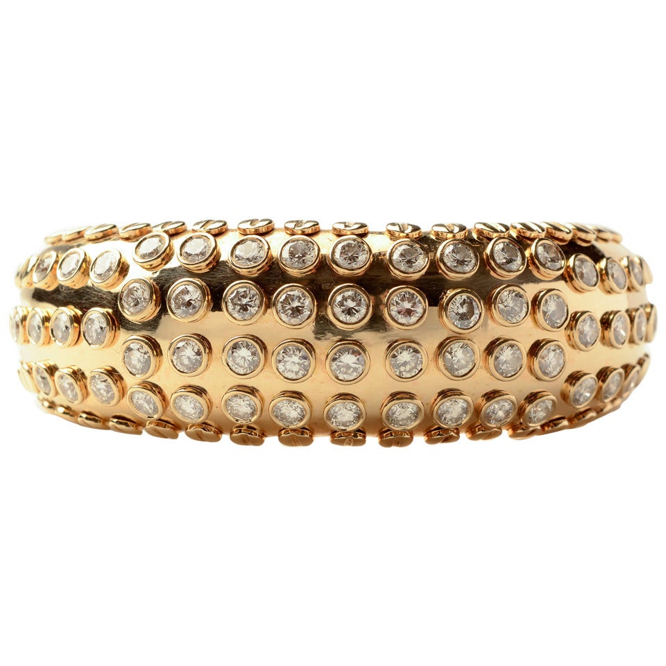 Sonia B Diamond Gold Cuff Bracelet