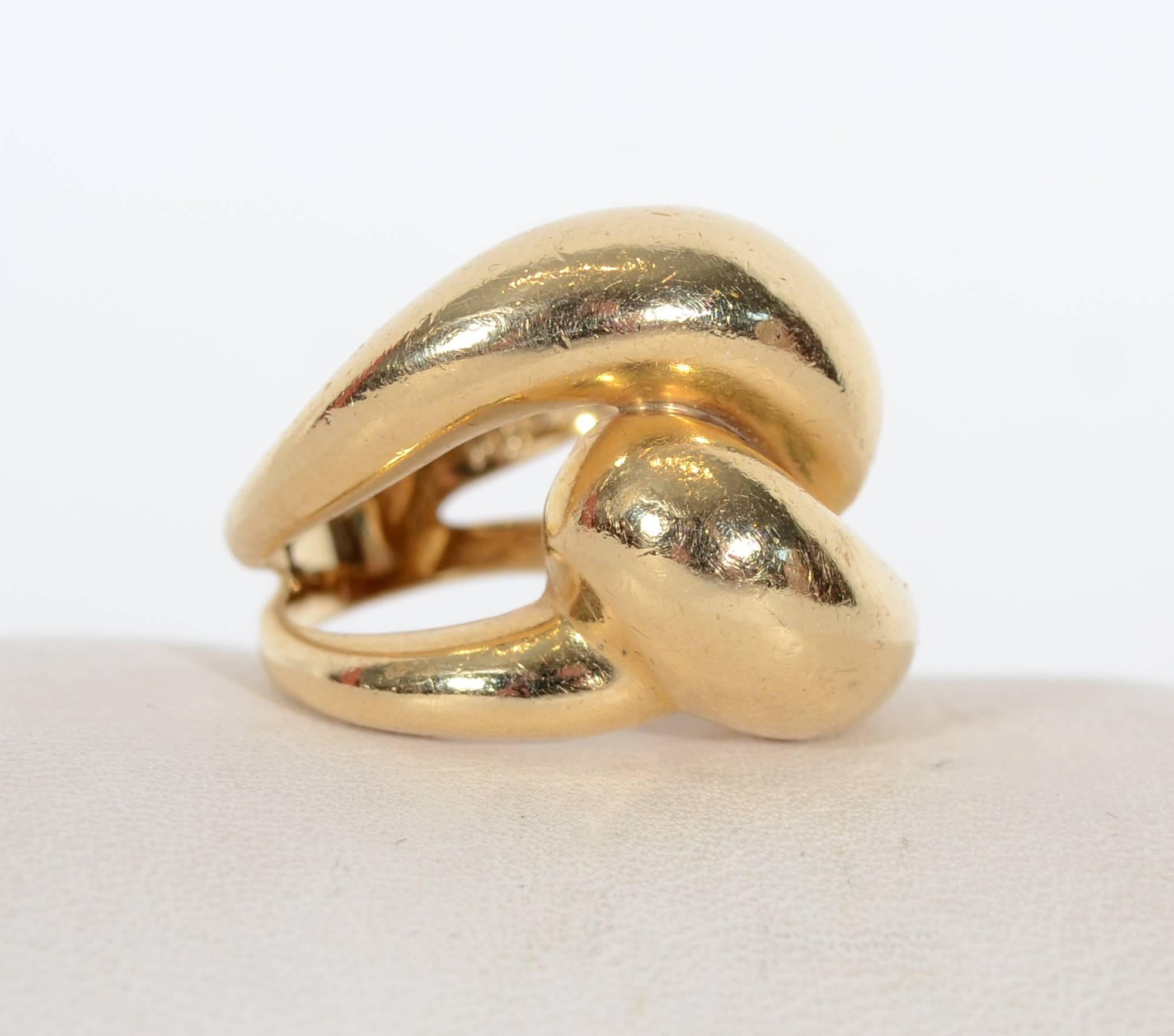 Gold Knot Ring In Good Condition In Darnestown, MD