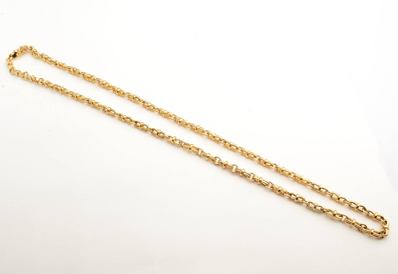 Long Gold Heavy Chain Necklace