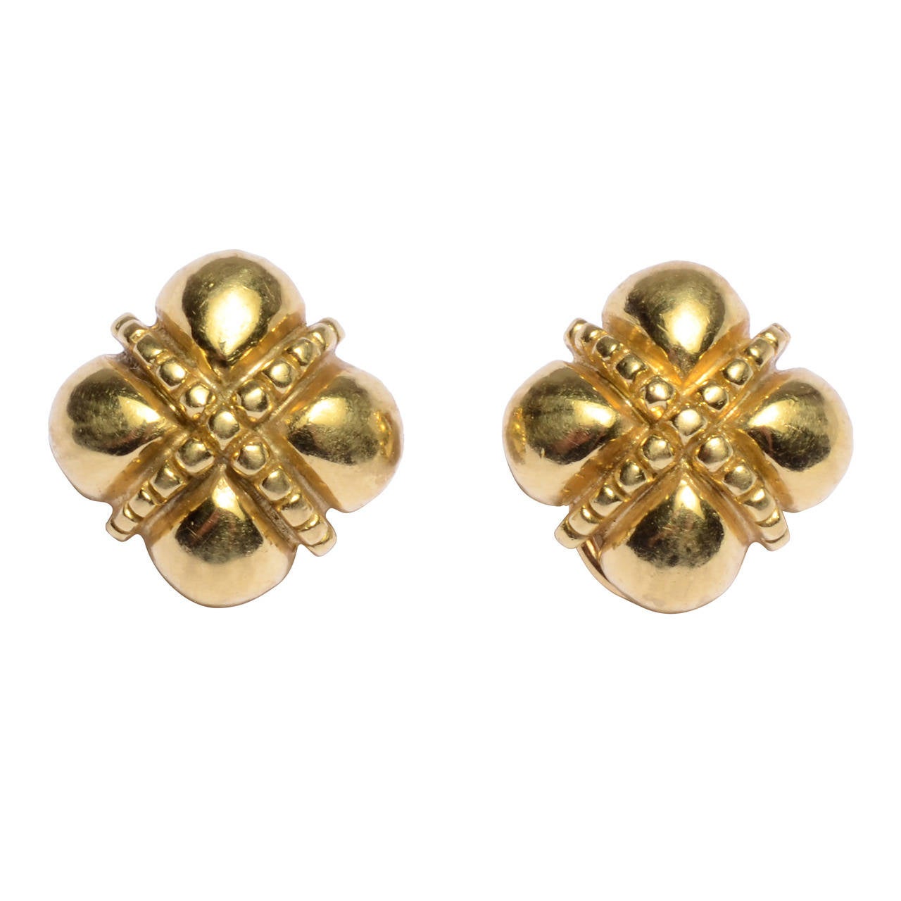 Gold Crisscross Earrings