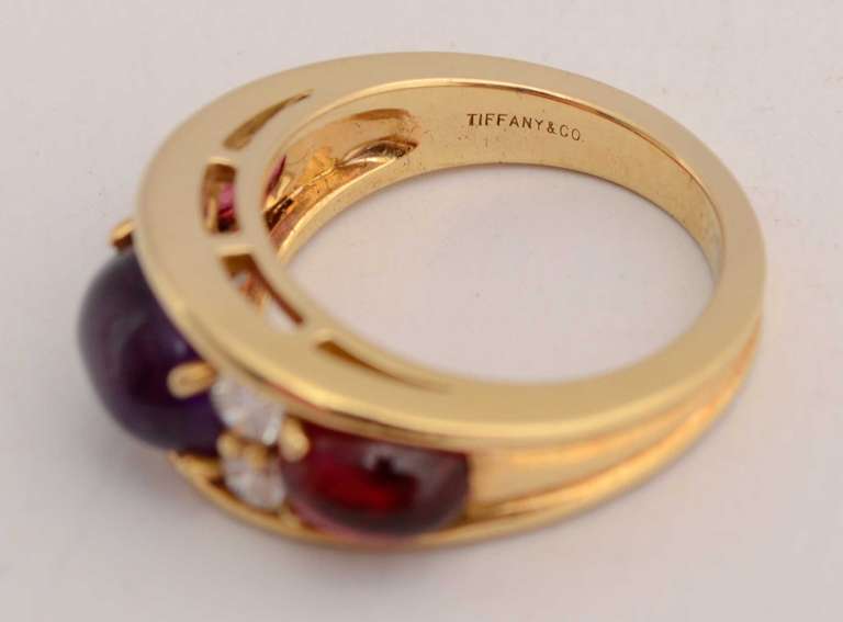 Women's Tiffany Amethyst, Diamond and Rubellite Ring