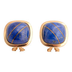 Lapis Lazuli Gold Earrings