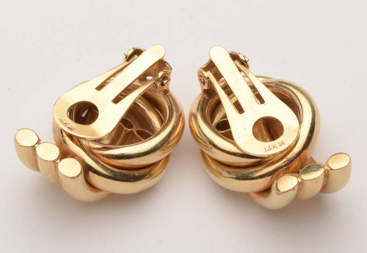 retro gold earrings