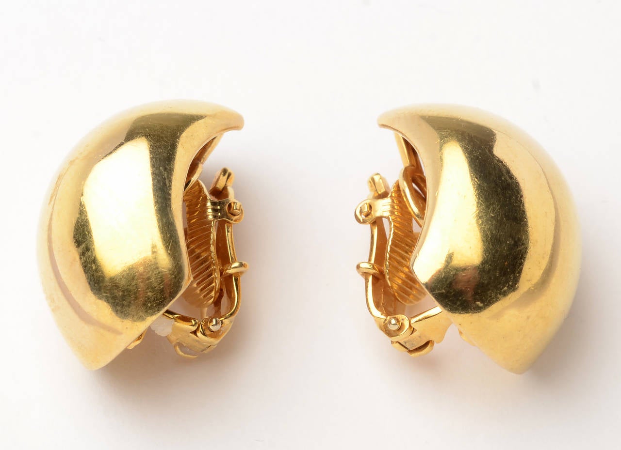 Tiffany & Co. Large Gold Huggie Earrings