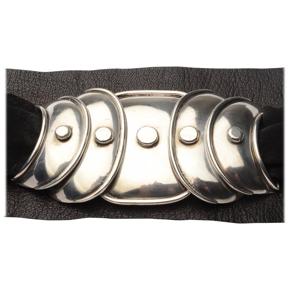 Hector Aguilar Armadillo Silver Belt Buckle