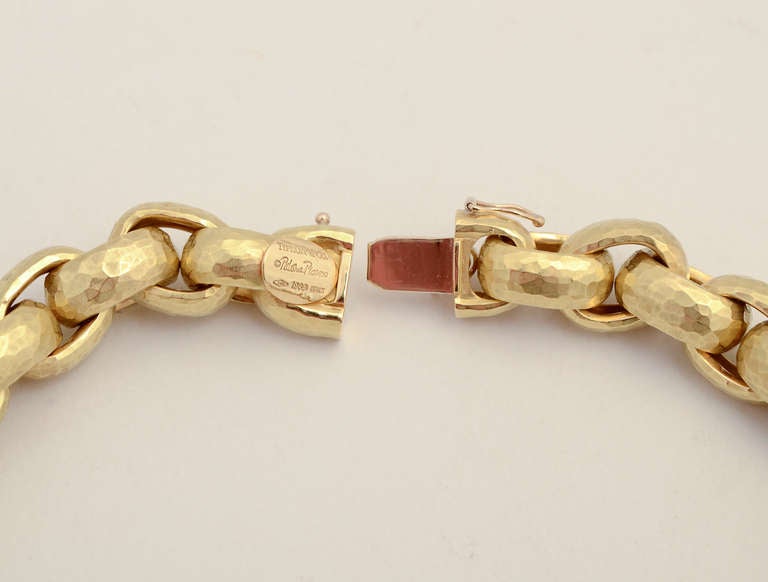 Paloma Picasso for Tiffany Gold Links Necklace In New Condition In Darnestown, MD