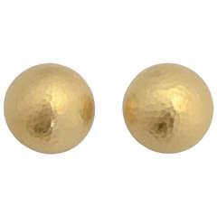 Paloma Picasso Hammered Gold Earrings