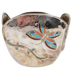 Emilia Castillo Silverplate Bowl with Butterflies