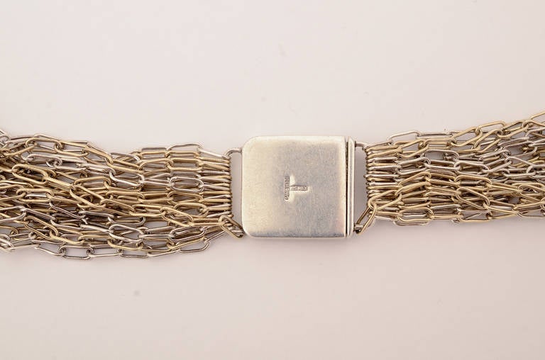 silver multi strand necklace