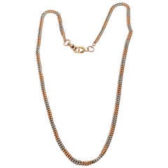 Gold Platinum Watch Chain Necklace