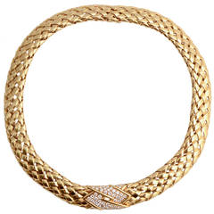 Van Cleef & Arpels Diamond Gold Choker Necklace 1