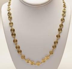 Tiffany Gold Coils Long Chain Necklace