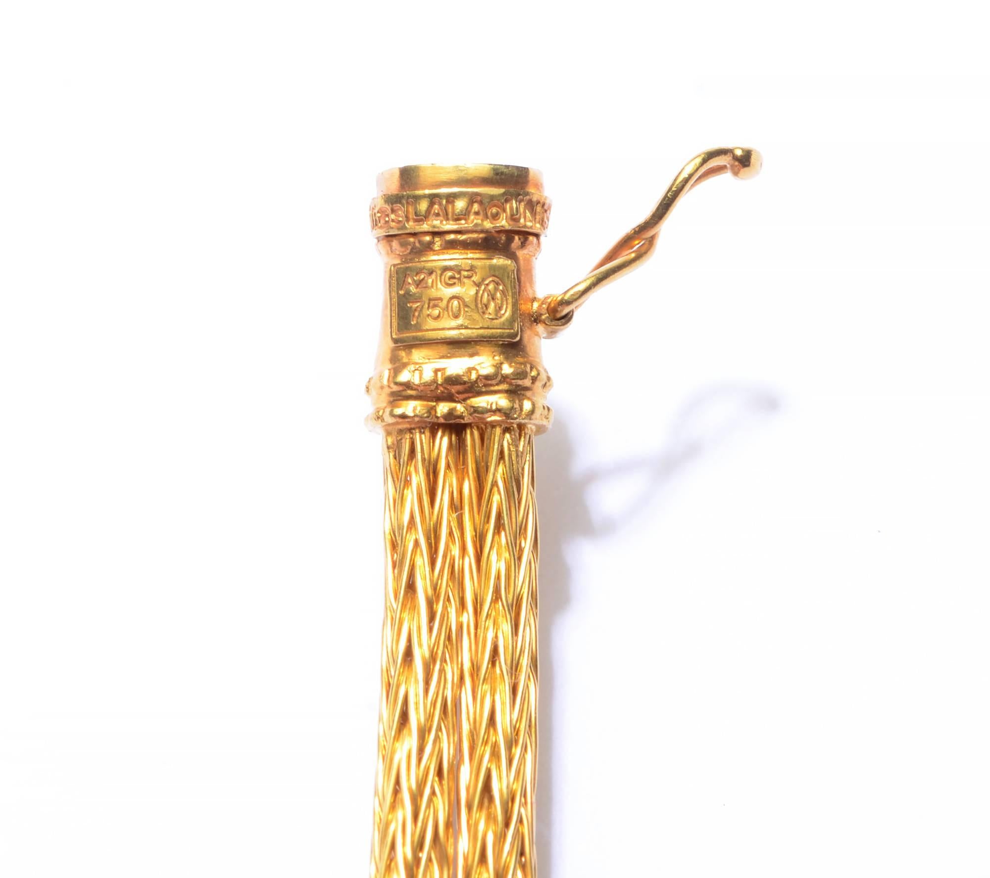 Women's Ilias Lalaounis Diamond Woven Gold Bracelet