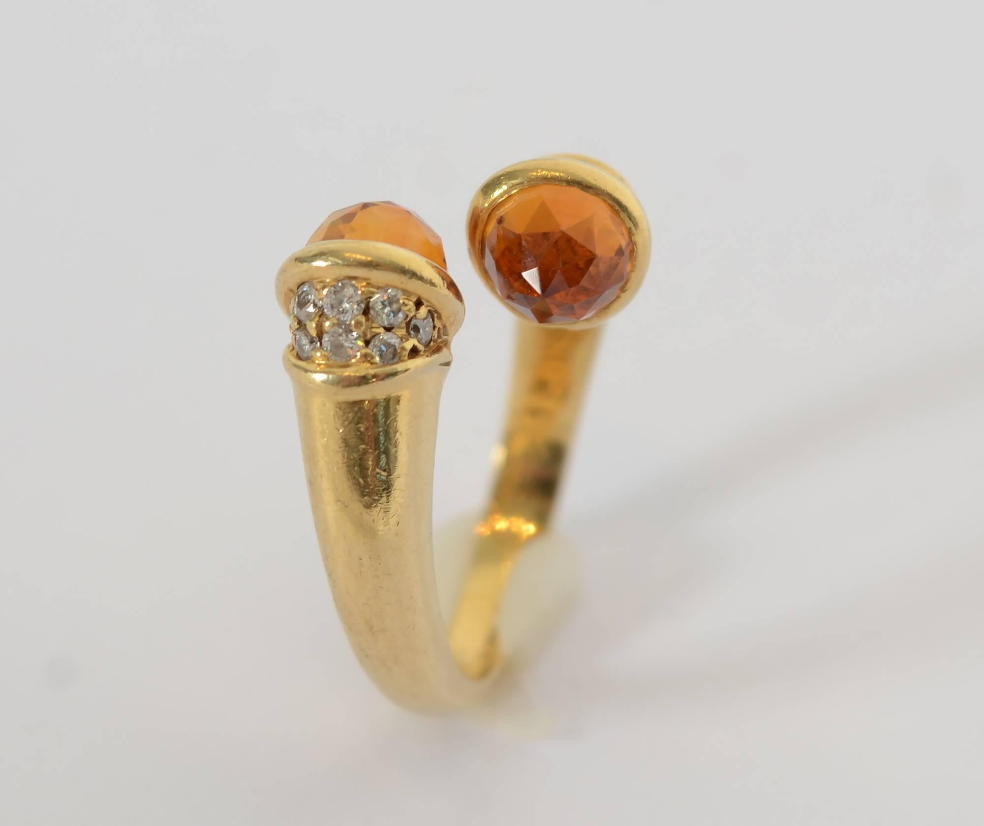 Women's Mauboussin Citrine Diamond Gold Ring
