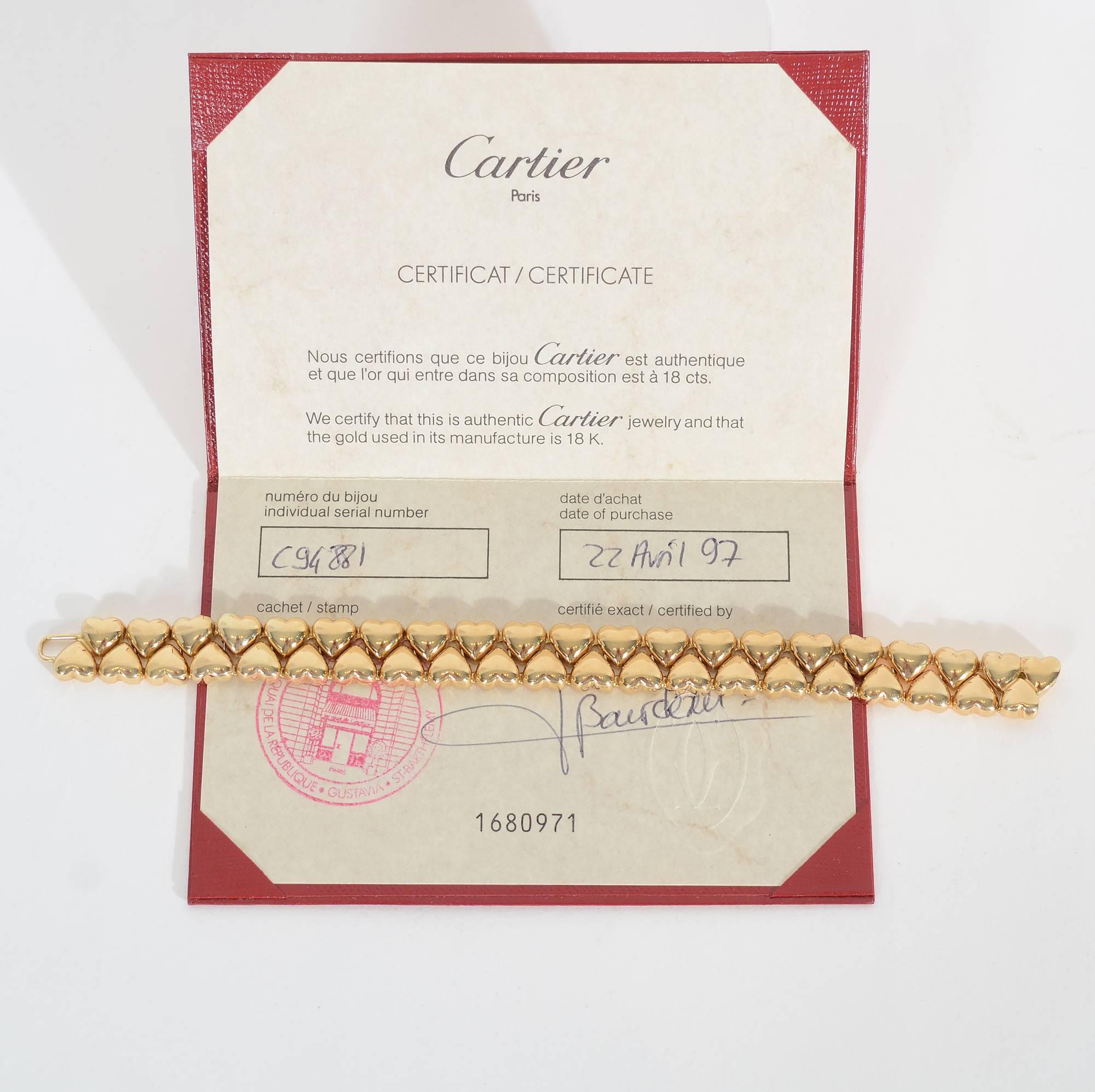 Cartier Double Hearts Gold Bracelet 1