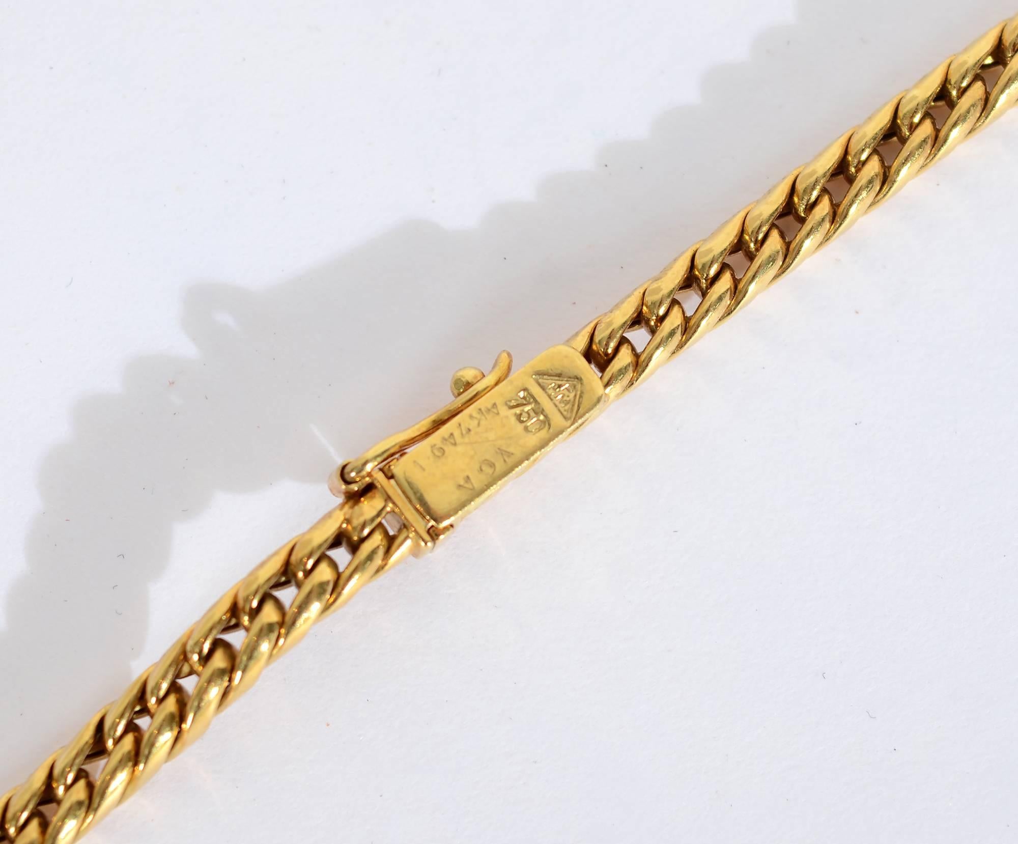 Women's or Men's Van Cleef & Arpels Long Gold Chain Necklace