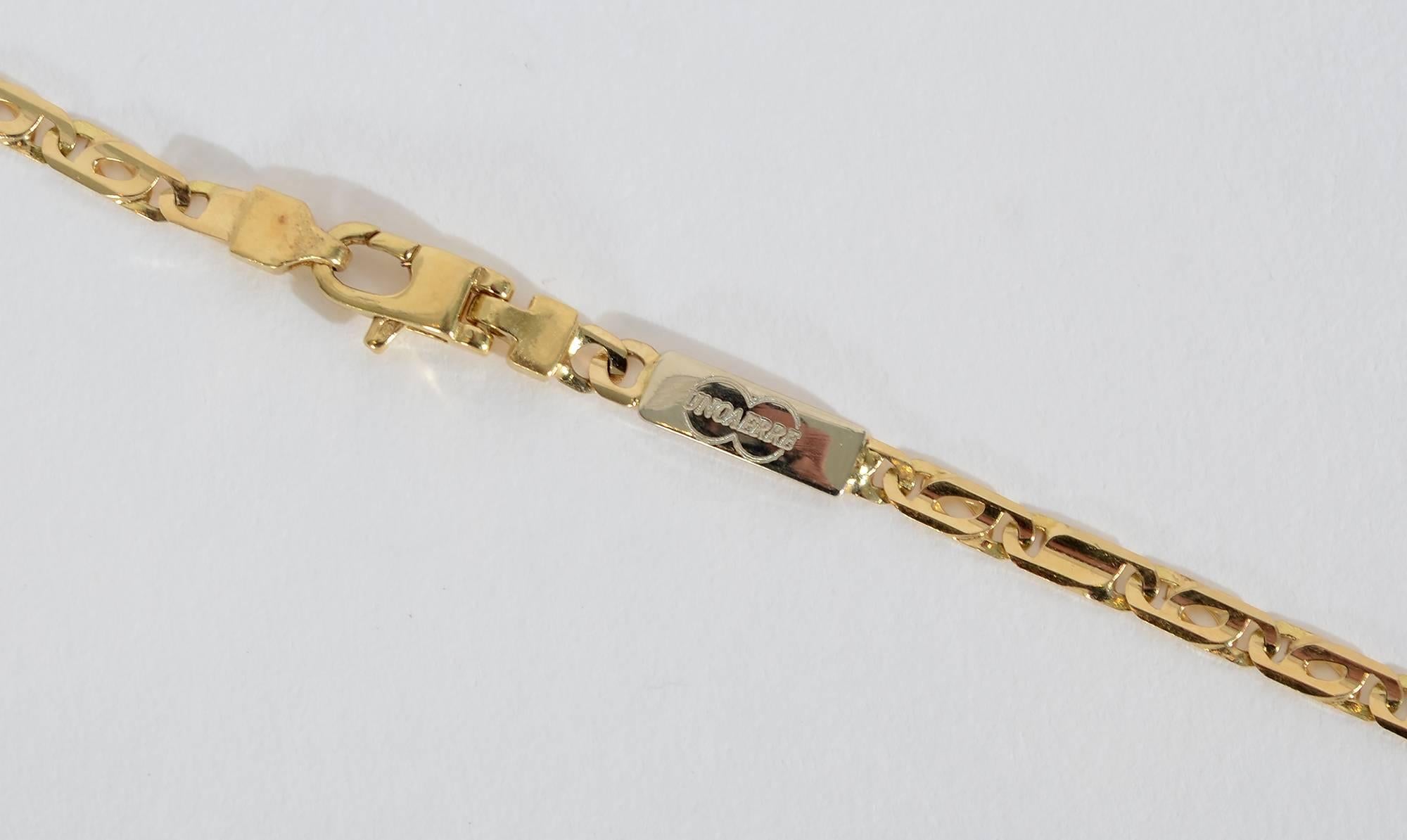 Mixed Cut Gold Pendant Necklace by Antonio Grediaga Kieff For Sale