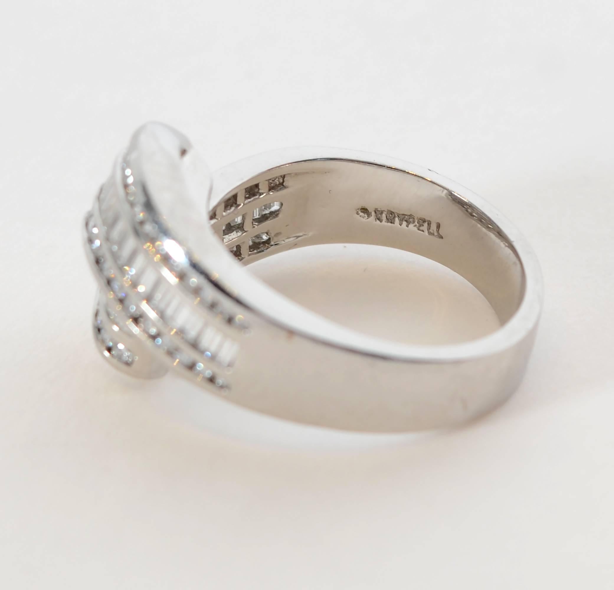 Women's or Men's Charles Krypell Platinum and Diamond Ring