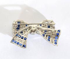 Tiffany & Co. Sapphire Diamond platinum Bow Brooch