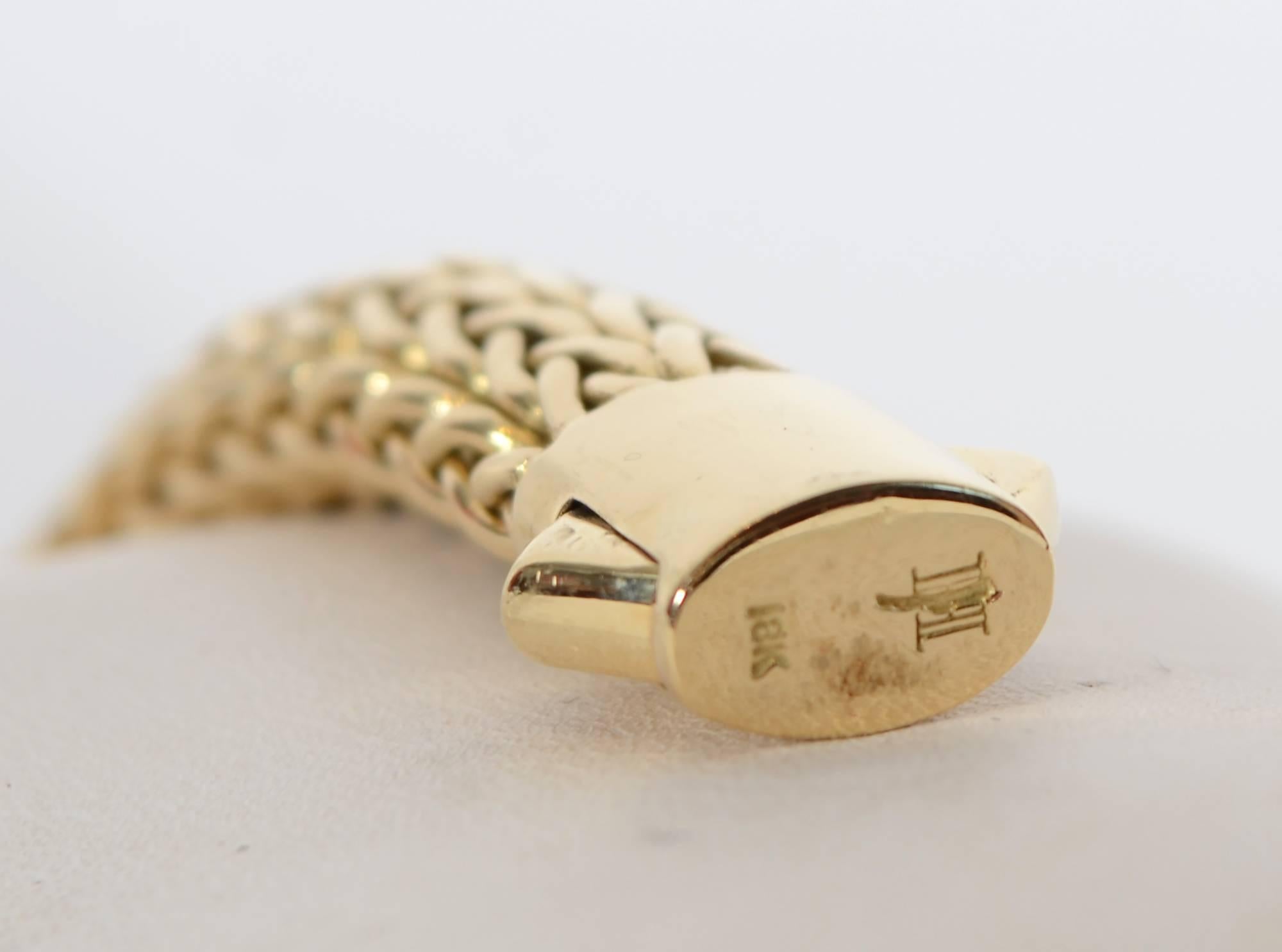 Women's Heavy Woven Gold Bracelet