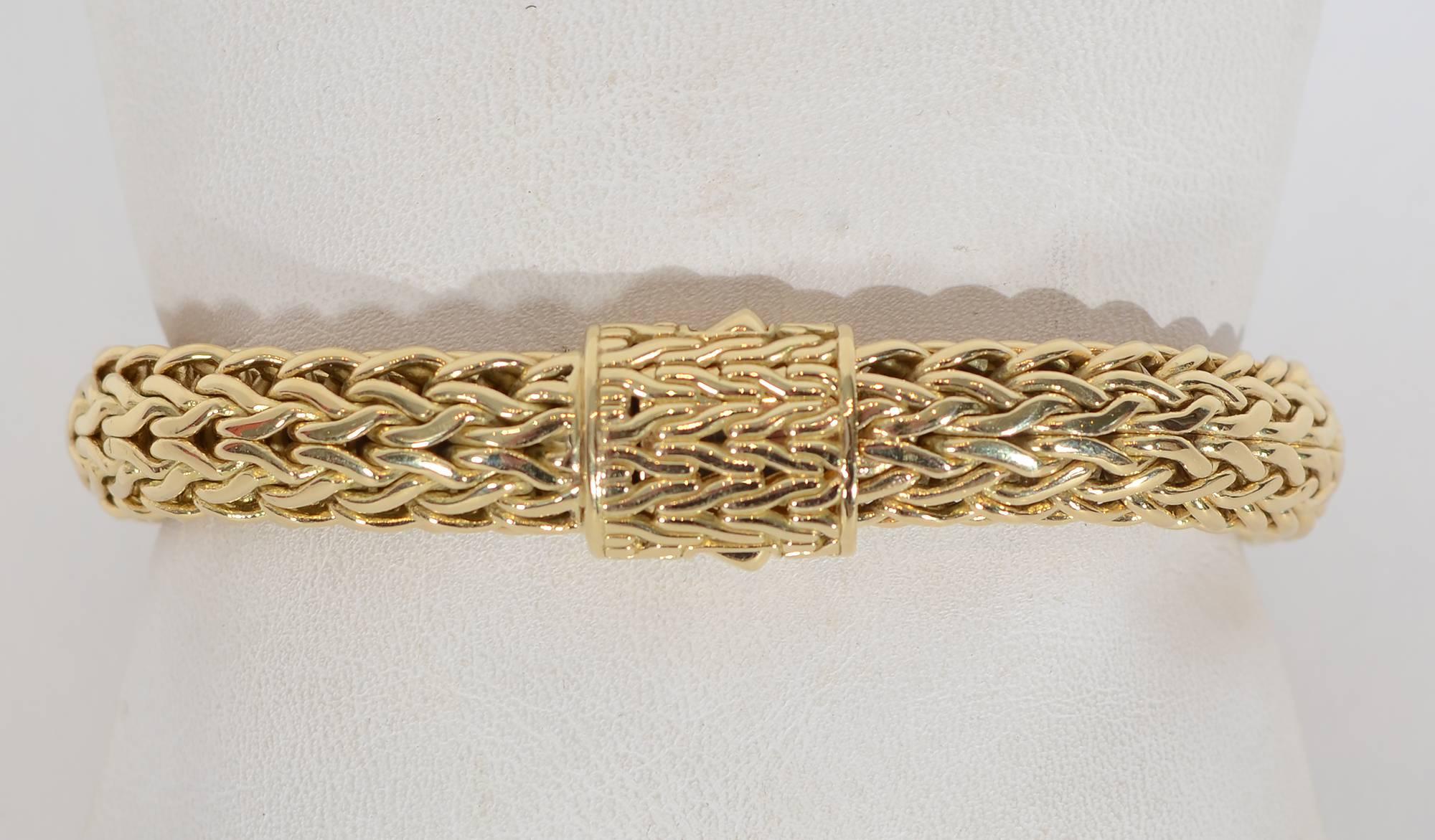 Heavy Woven Gold Bracelet 1