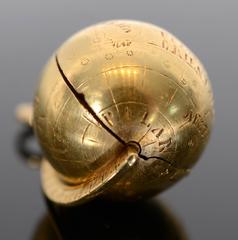 Antique Hidden Seal Fob World Globe Pendant