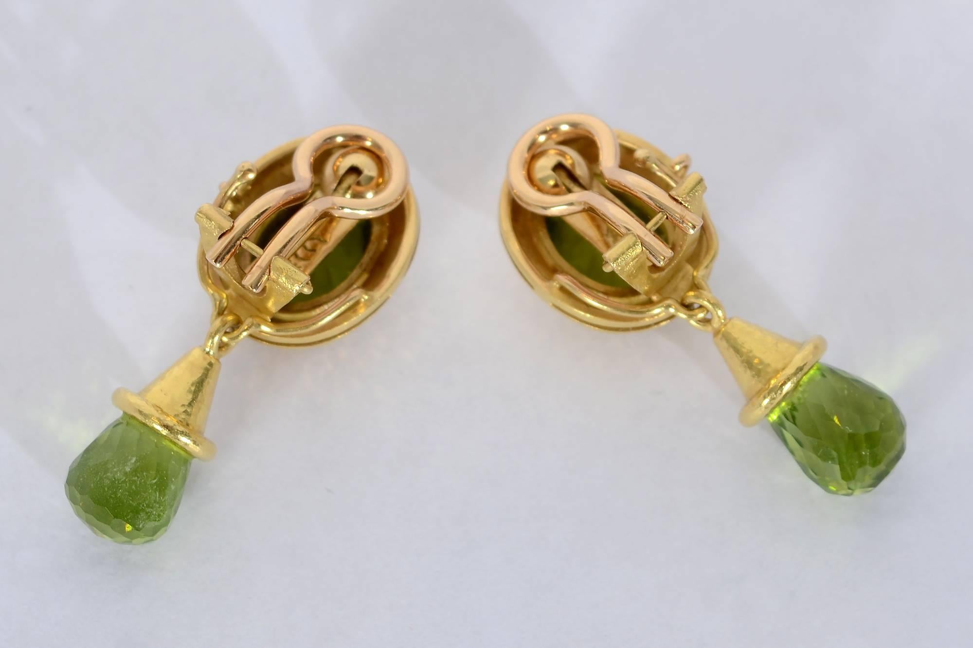 Women's Elizabeth Locke Peridot gold Earrings