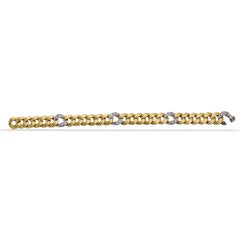 Pomellato Gold and Diamonds Curbchain Links Bracelet