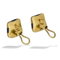 Angela Cummings Gold and Hematite Checkerboard Earrings