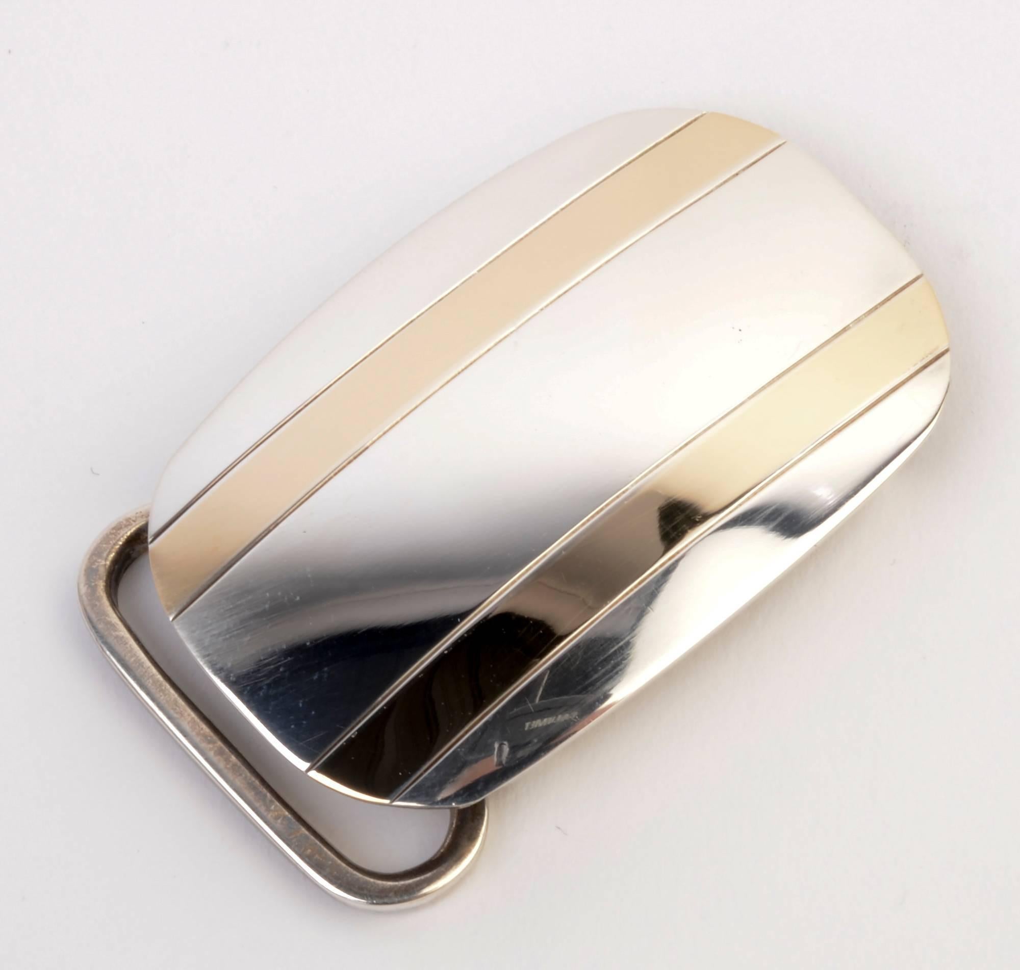 tiffany sterling silver belt buckle