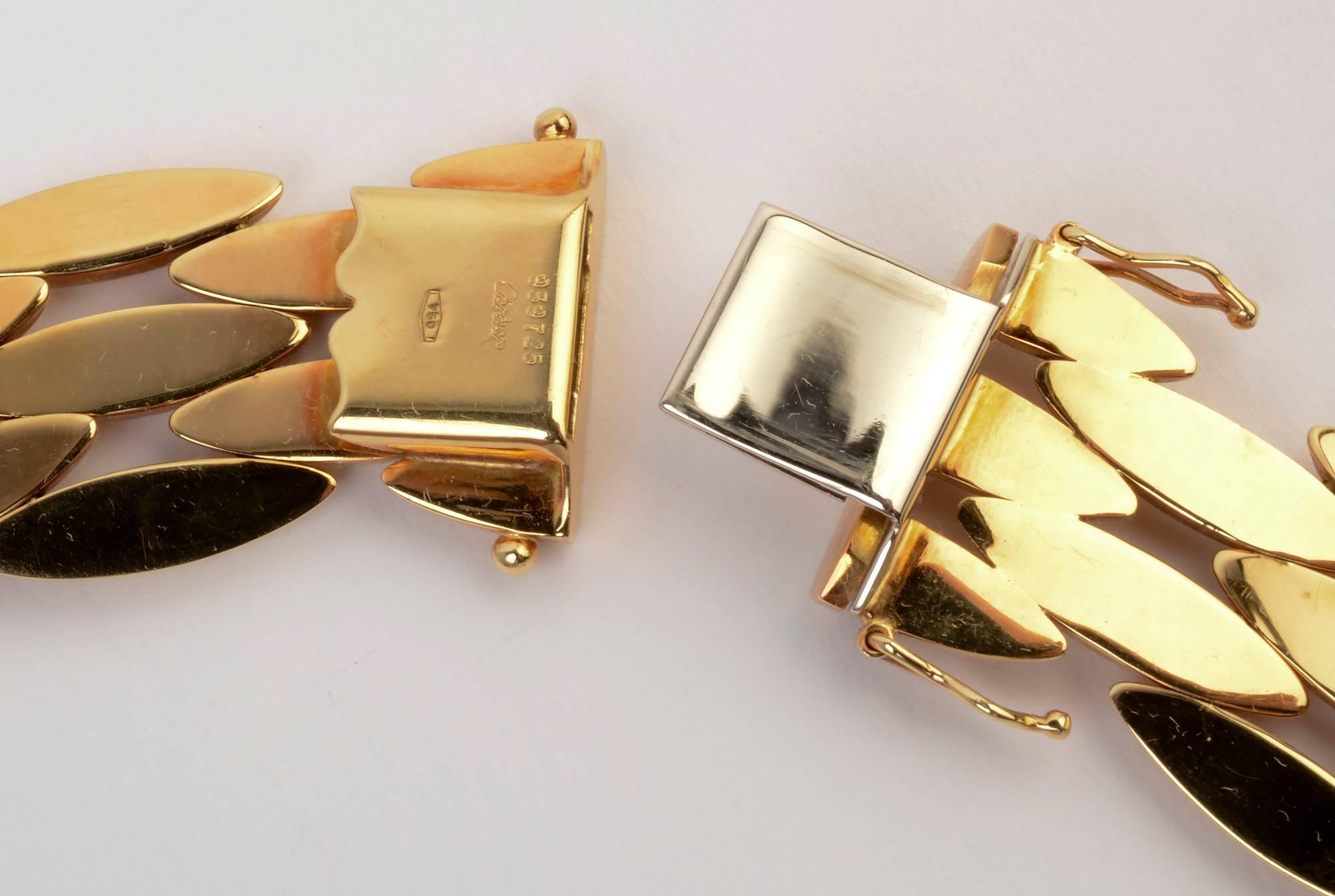 Women's Cartier Navette Link Gold Necklace