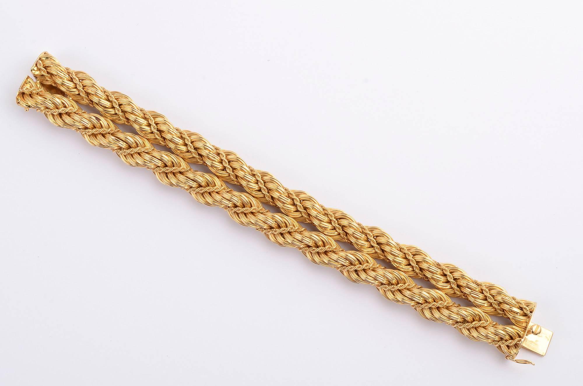 Tiffany & Co. Double Rope Gold Bracelet 1