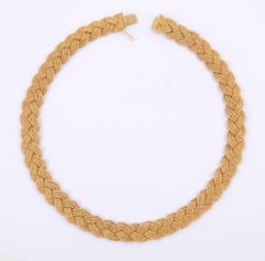 Tiffany & Co. Gold Braided Choker Necklace