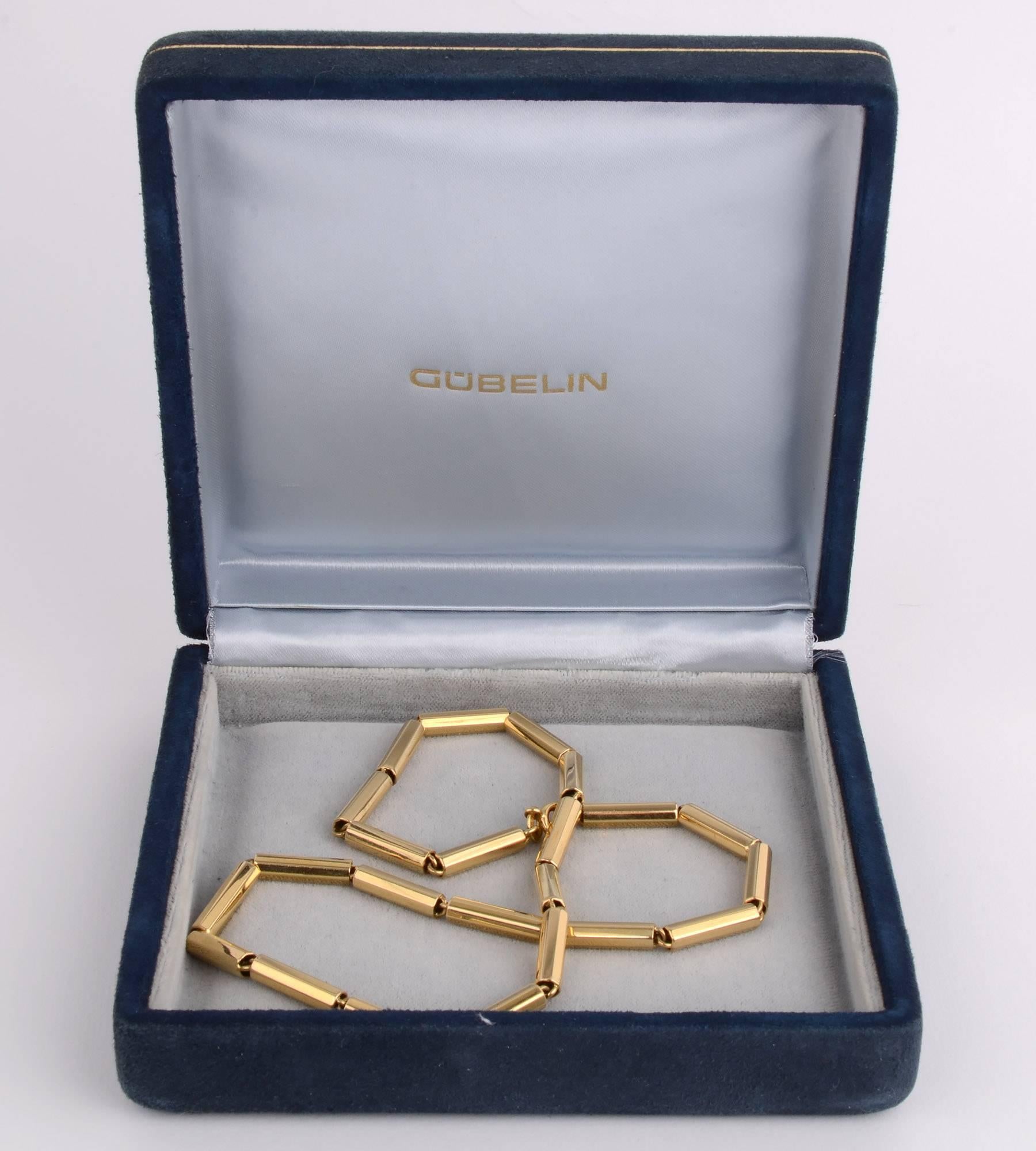 Modern Gubelin Gold Chain Necklace
