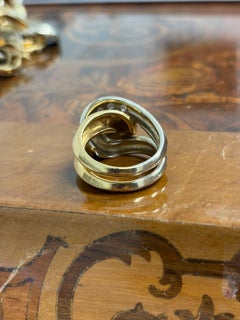 POMELLATO Armband- und Ring-Set aus 18-karätigem Zweifarbgold und Diamanten, Vintage aus den 1980er Jahren