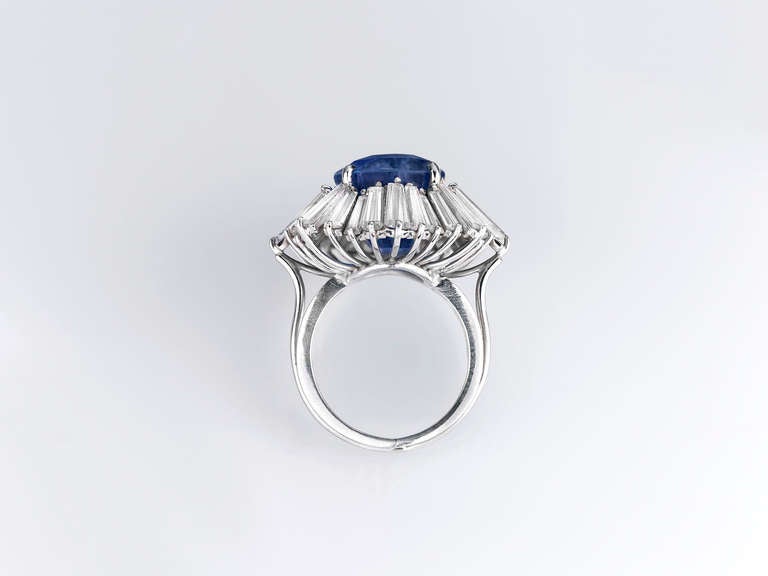 Contemporary Sapphire & Diamond Ring