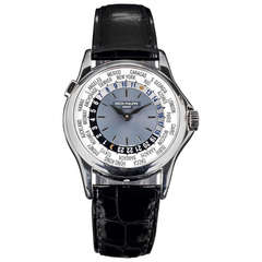 Patek Philippe Platinum World Time Wristwatch Ref 5110P