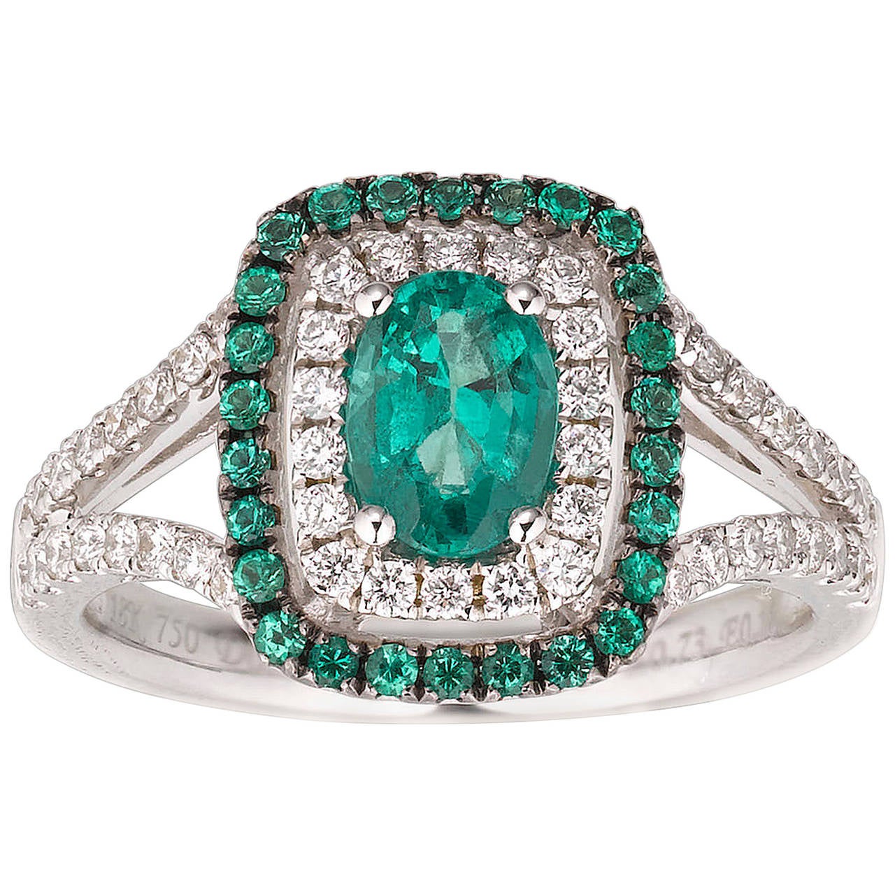 Emerald Diamond Gold Cocktail Ring