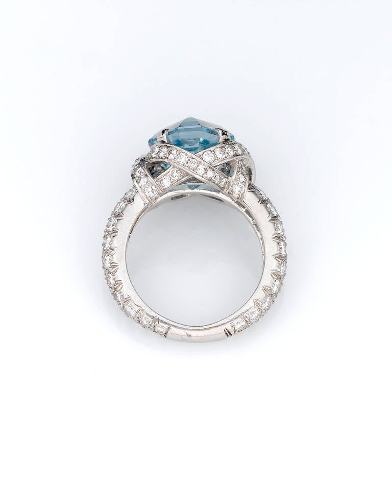 Tiffany & Co. Jean Schlumberger Aquamarine Ring In New Condition In New Orleans, LA