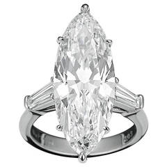 Marquise-Cut Golconda Diamond Ring 8.03 Carats