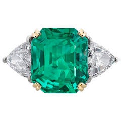 Colombian Emerald Diamond gold Cocktail Ring