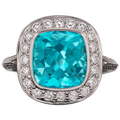 Brazilian Paraiba Tourmaline Ring 3.62 Carat 9