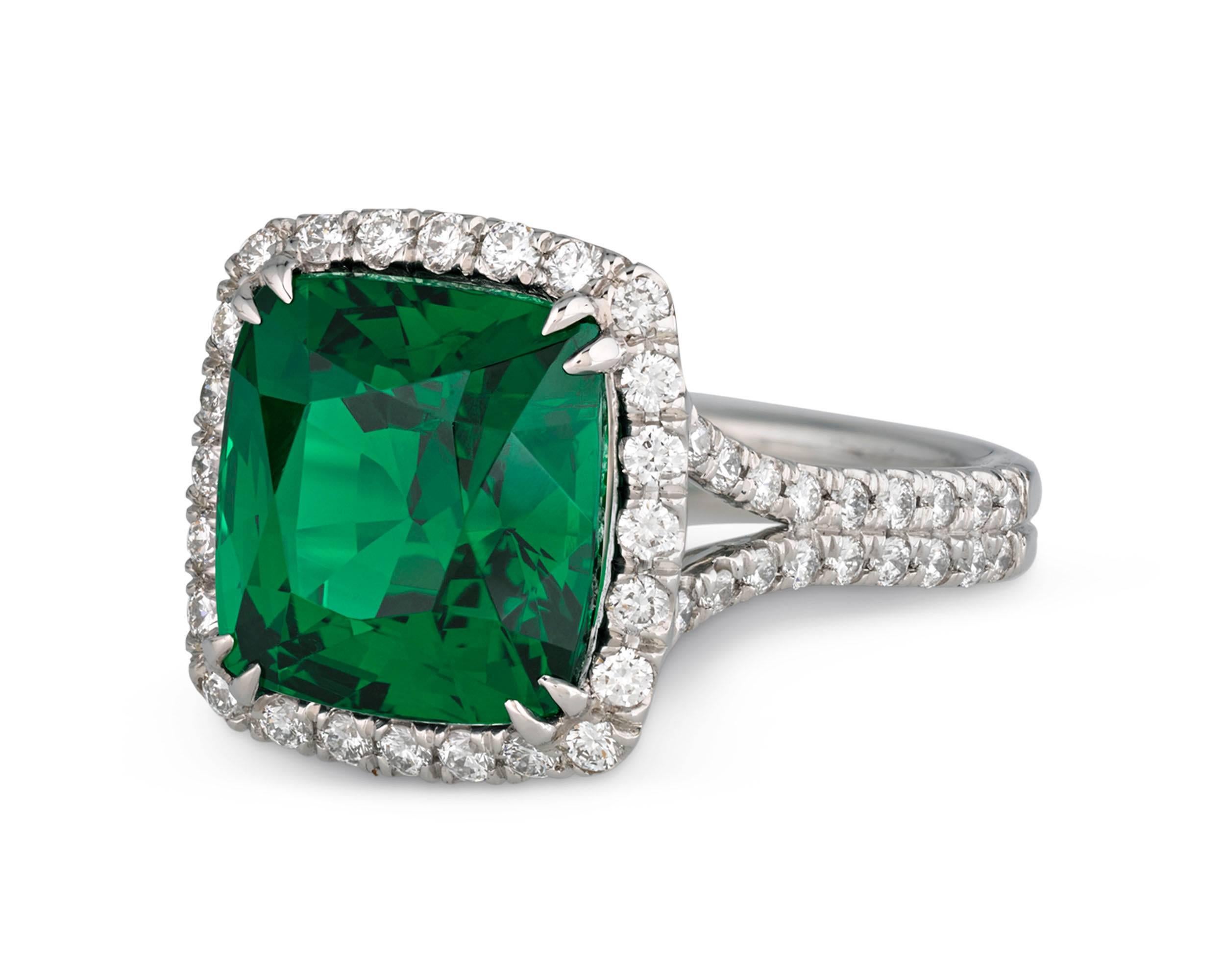 6.06 Karat Tsavorit Granat Ring (Zeitgenössisch)