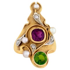 Suffragette Art Nouveau Ring