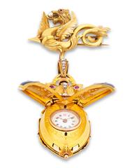 Yellow Gold Scarab Lapel Watch, circa 1880