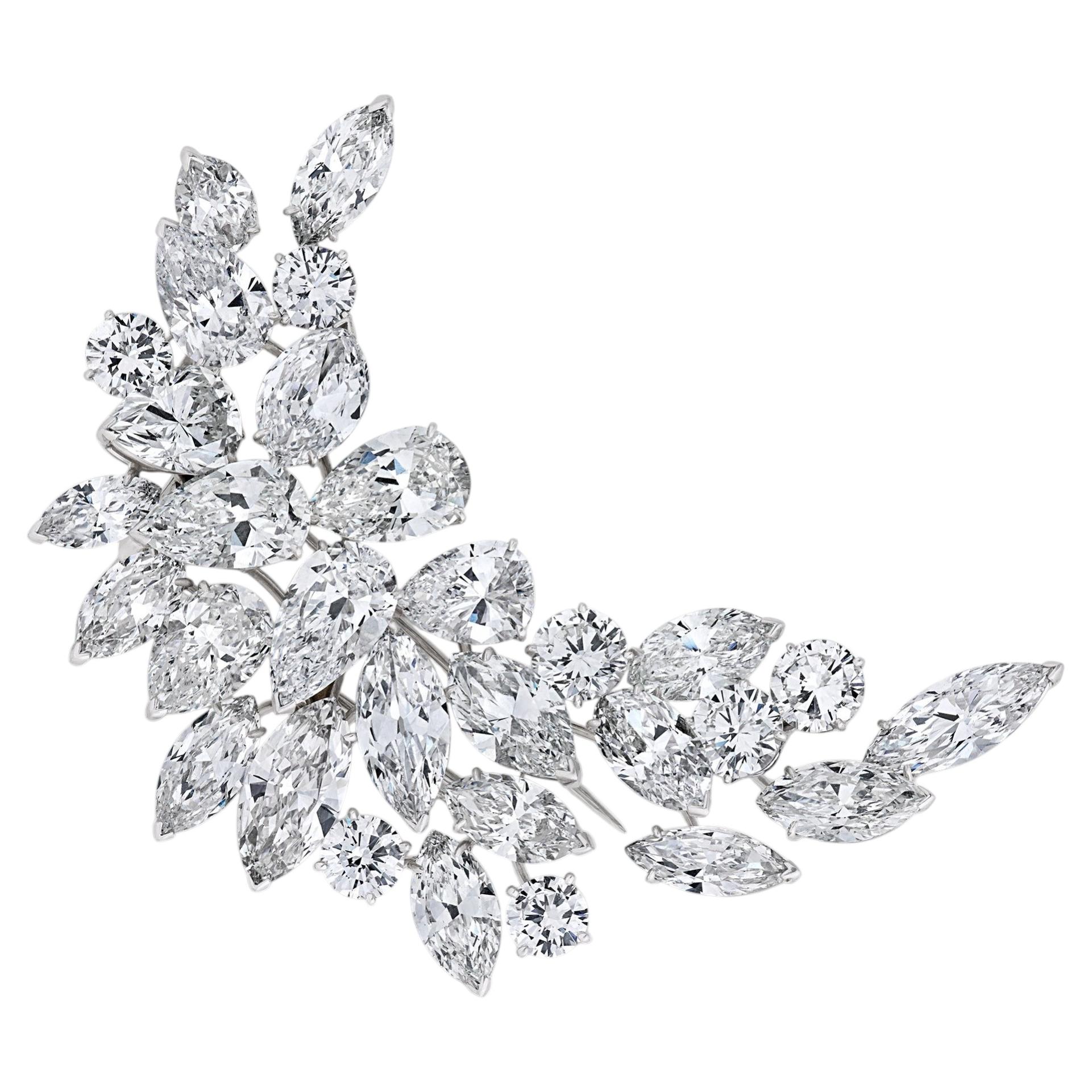 Pre-owned Van Cleef & Arpels Diamond Brooch, 39.38 Carats In Multiple