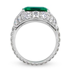 Colombian Emerald Ring, Untreated, 4.17 Carats