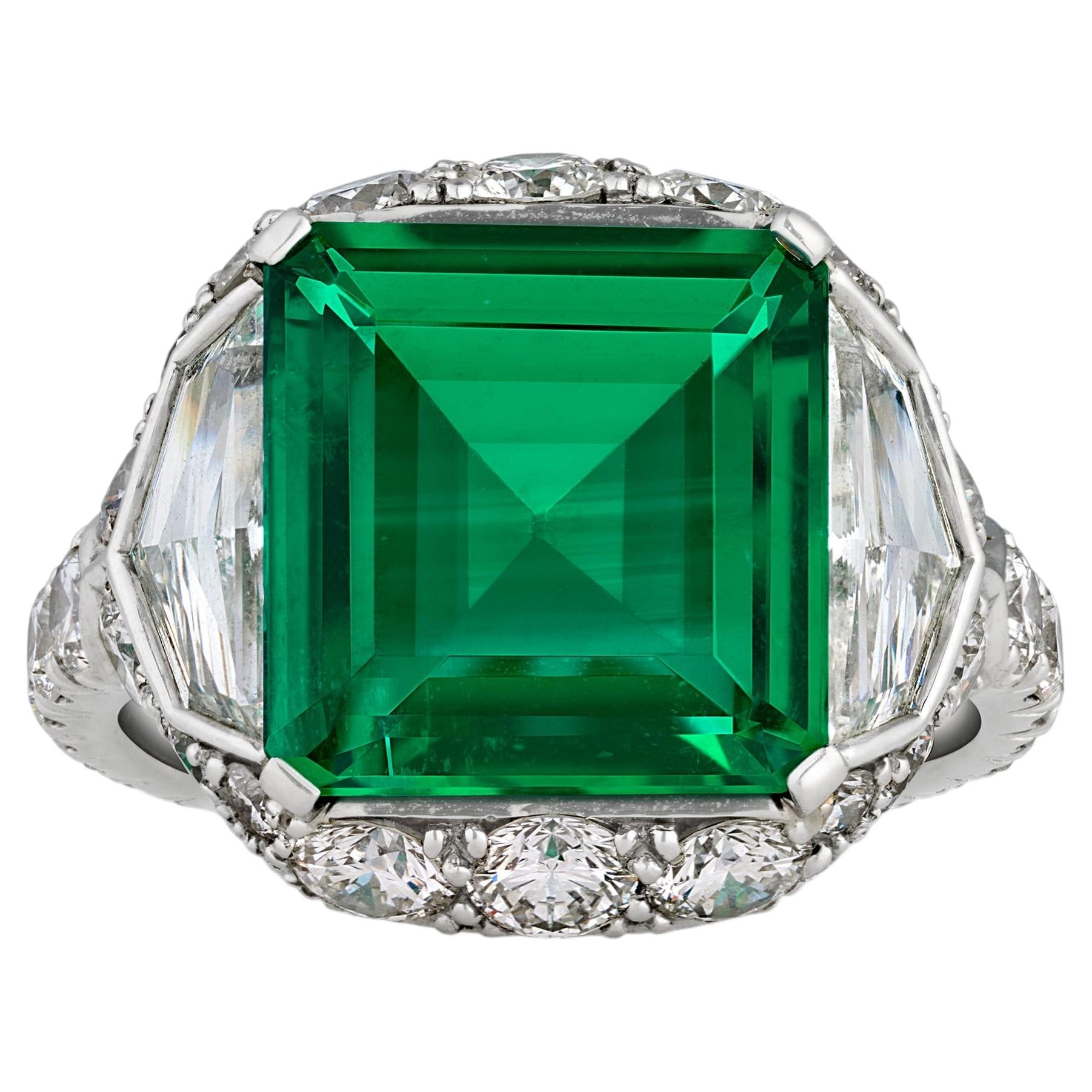 Colombian Emerald Ring, Untreated, 4.17 Carats