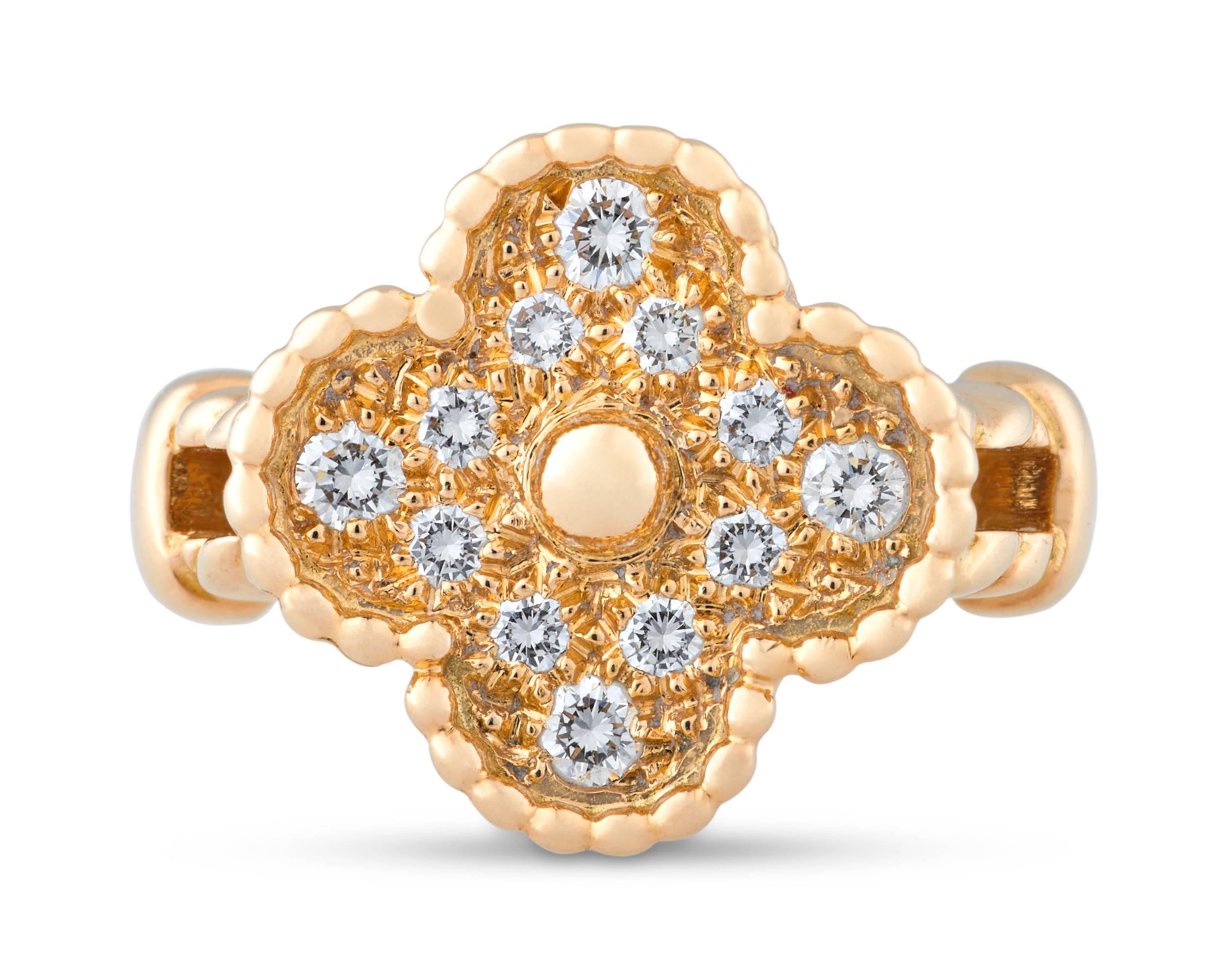 Women's Van Cleef & Arpels Alhambra Diamond Ring