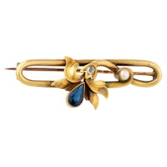 Fabergé Sapphire Floral Brooch